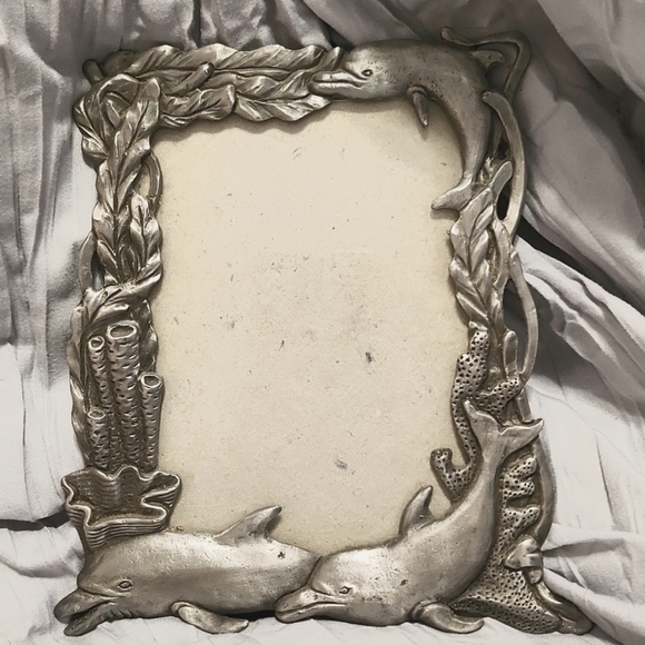 Unbranded Other - ---SOLD---Vintage Pewter Dolphin Frame